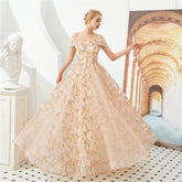 Champagne Sexy Evening Gowns - FashionByTeresa